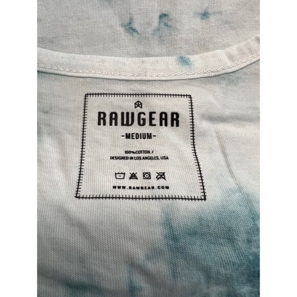 RAWGEAR Tie-Dye Tank Top~Size Med~White/Blue Workout Gym Bradley Martyn L6 19 - Picture 8 of 9